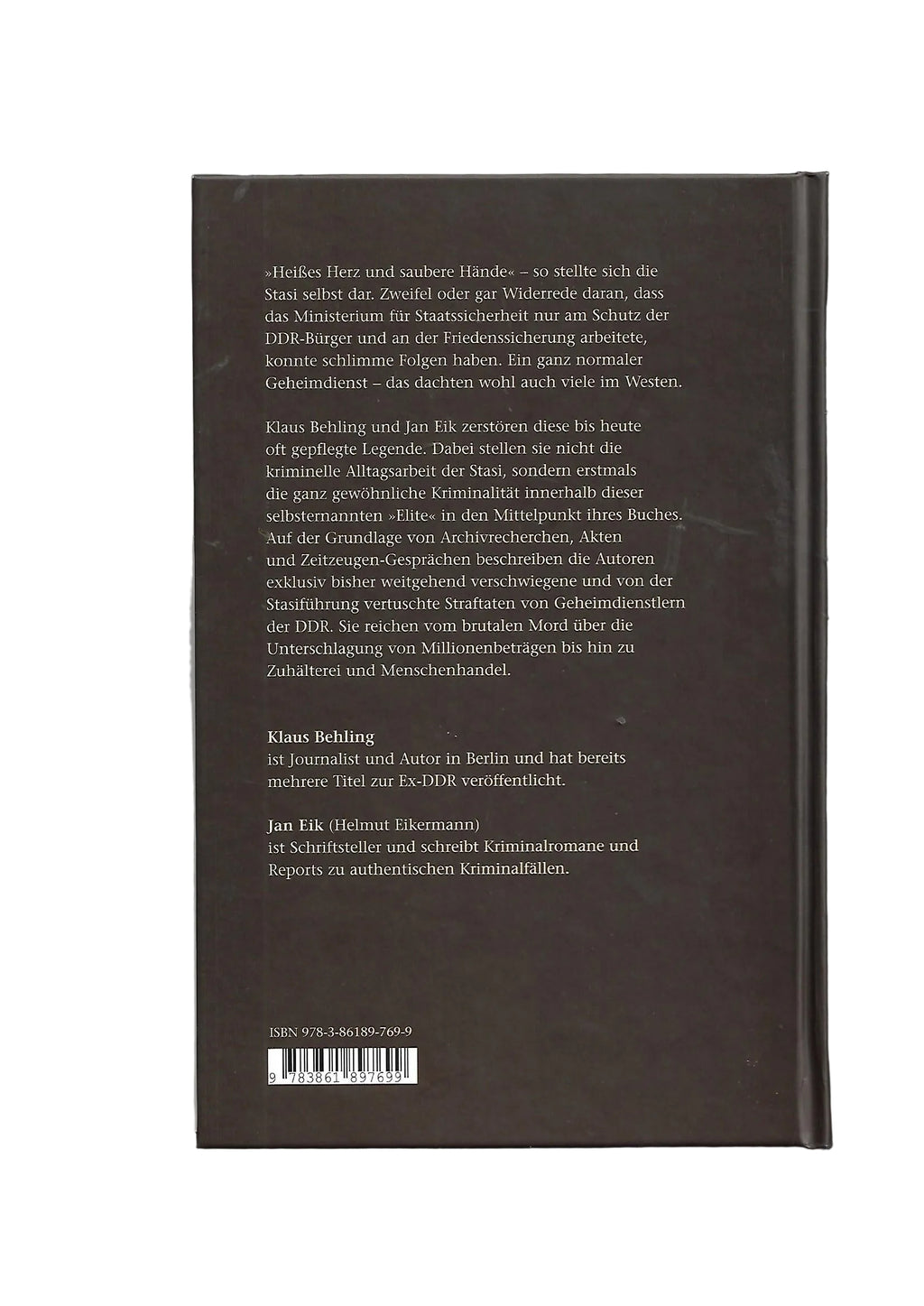Sachbuch Klaus Behling Jan Eik Vertuschte Verbrechen Kriminalität in der Stasi Militzke Verlag