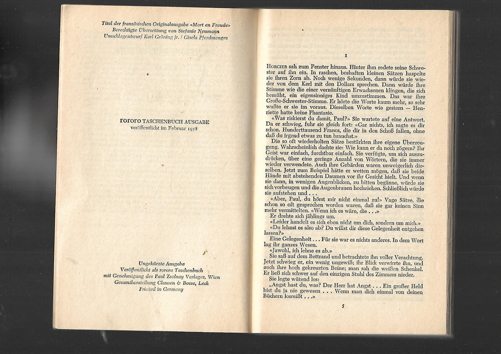 Belletristik Jean Hougron Es begann in Saigon rororo Taschenbuch 1958