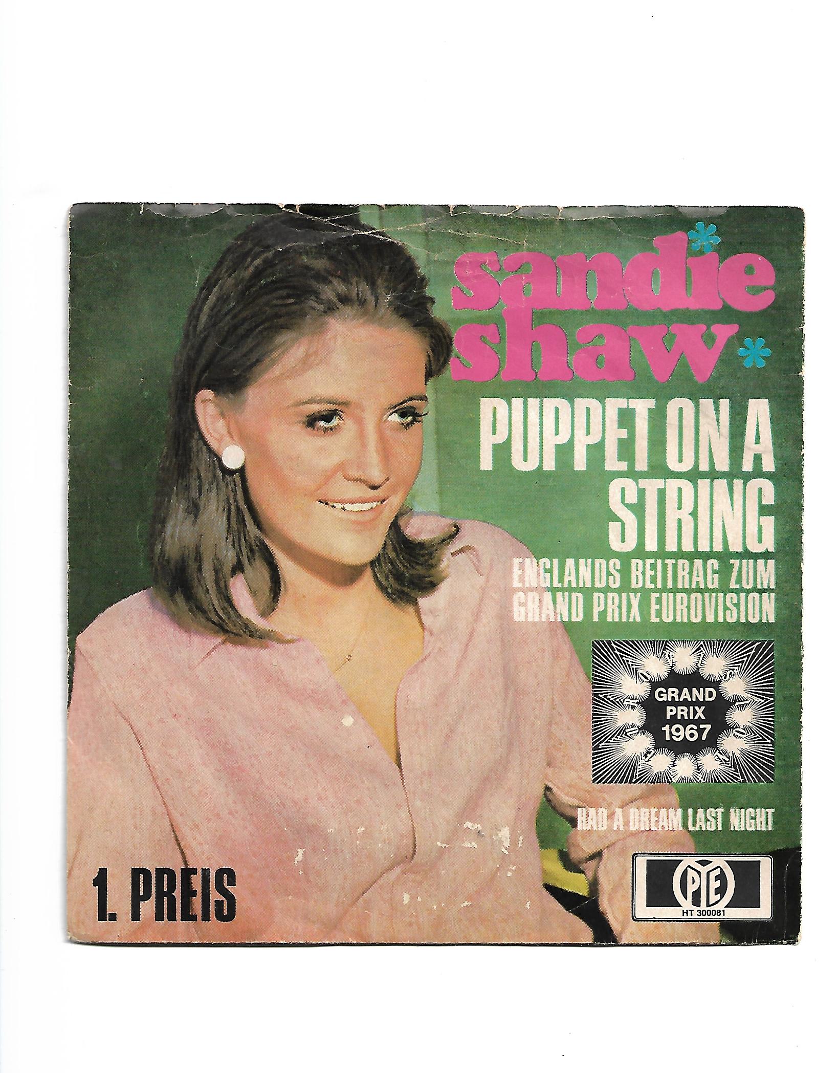 Flohmarkt Vinyl Single Sandie Shaw puppet on a String PYE Records 1967