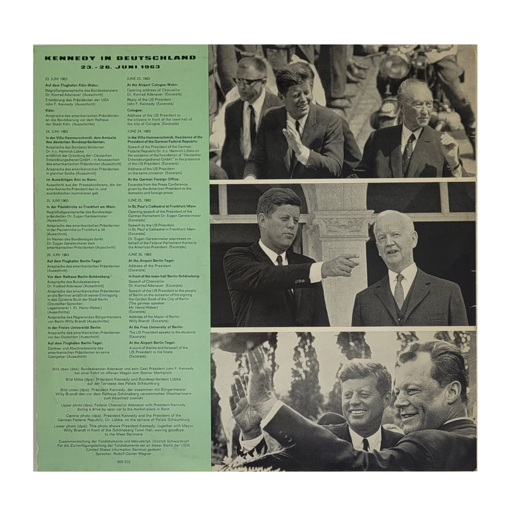 Schallplatte Vinyl LP Kennedy in Deutschland - Im Zeichen der Freundschaft