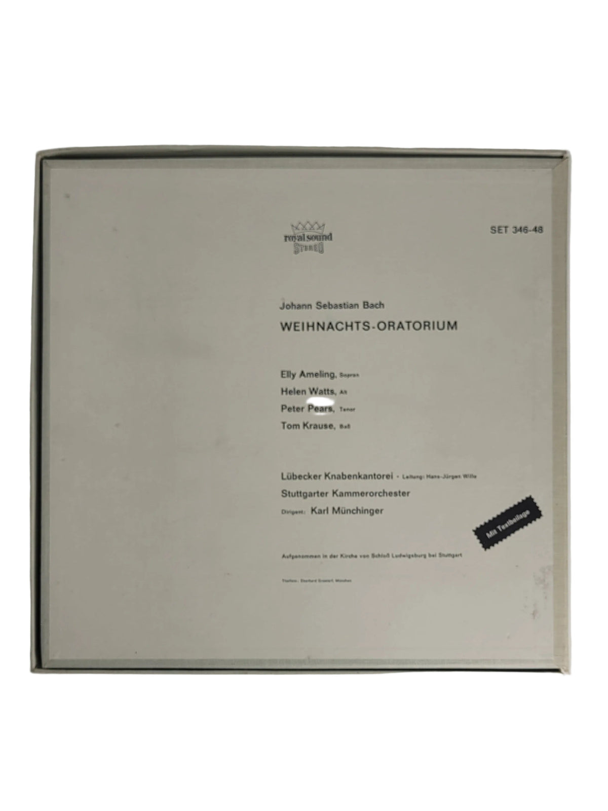 J.S. Bach Weihnachts-Oratorium 3-LP Vinyl Box DECCA SET 346-48 Karl Münchinger.