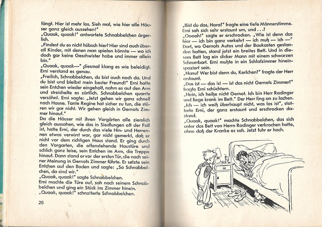 Kinderbuch Jaap Ter Haar Abenteuer mit Schnabbelchen - Allen großen und kleinen Kindern nacherzählt von Lise Gast Loewes Verlag 1960