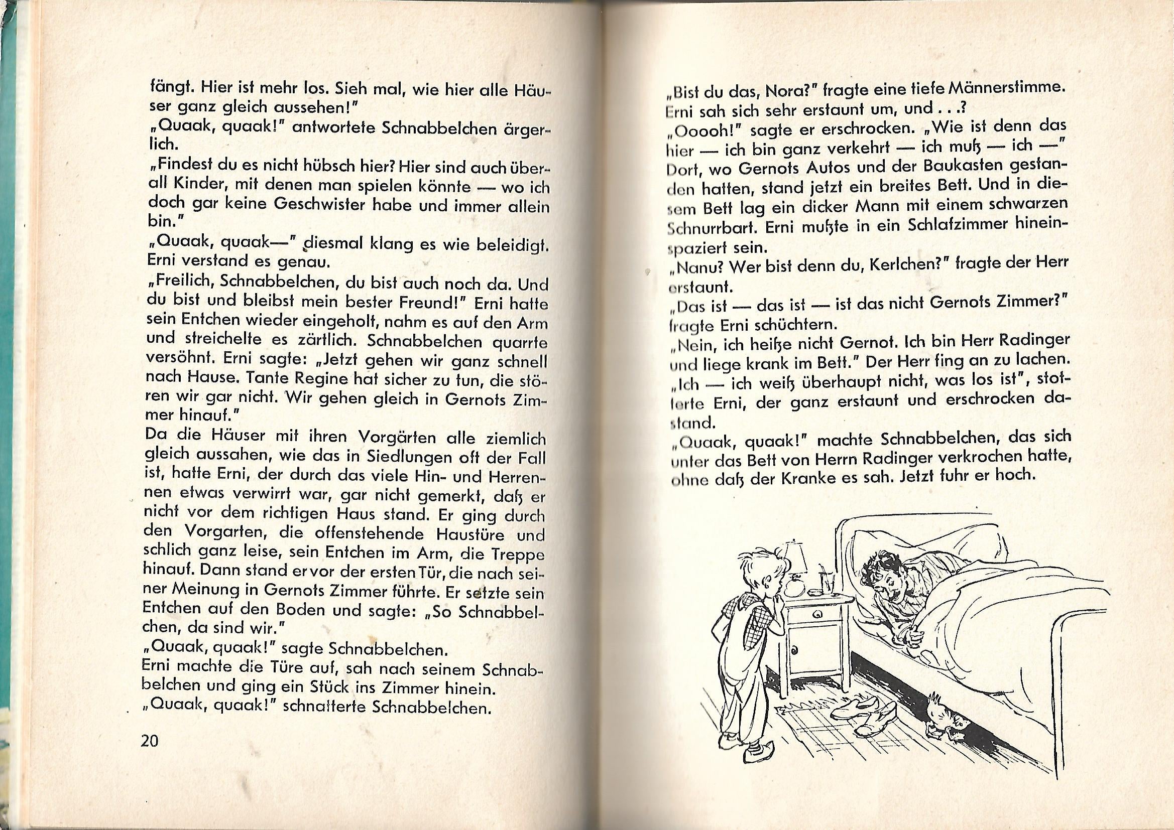 Kinderbuch Jaap Ter Haar Abenteuer mit Schnabbelchen - Allen großen und kleinen Kindern nacherzählt von Lise Gast Loewes Verlag 1960