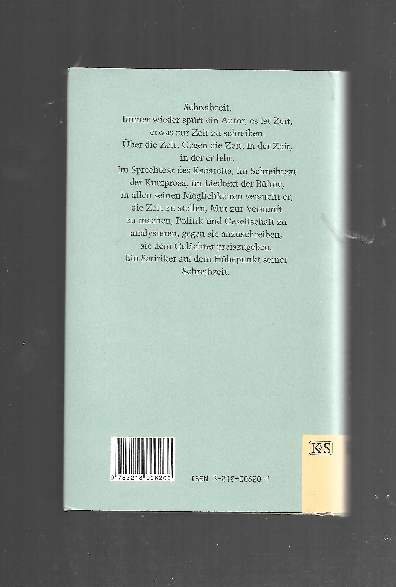 Zeitgeschichte Werner Schneyder Schreibzeit Wiener Verlag 1996