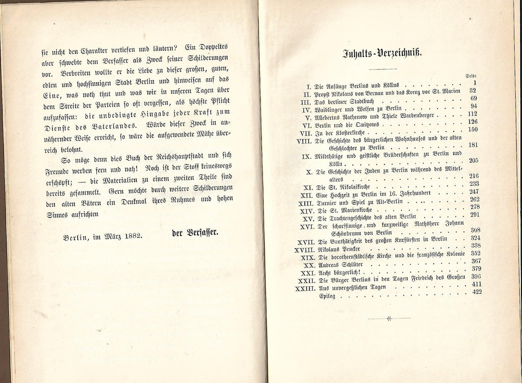 Berlin Oskar Schwebel Kulturhistorische Bilder aus der Deutschen Reichshauptstadt 1882 Abenheim'sche Verlagsbuchhandlung Berlin 1882