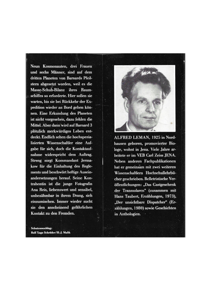 Science Fiction Alfred Leman - Schwarze Blumen auf Barnard
