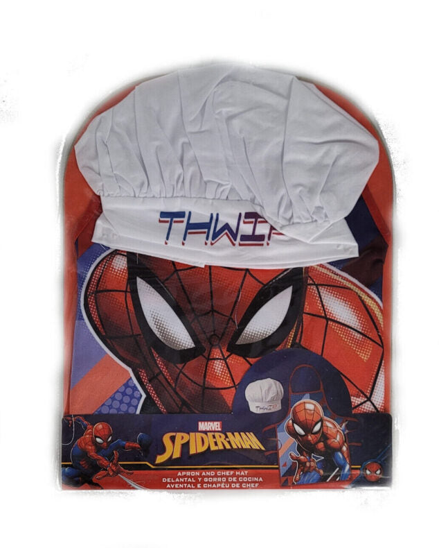 kinderschürze und kochmuetze Motiv Spiderman