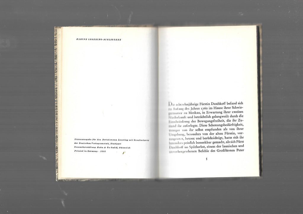 Belletristik Ina Seidel Die Fürstin reitet Kleine Lesering-Bibliothek  Bertelsmann ca. 50er Jahre 15 x 10 cm Kleinformat