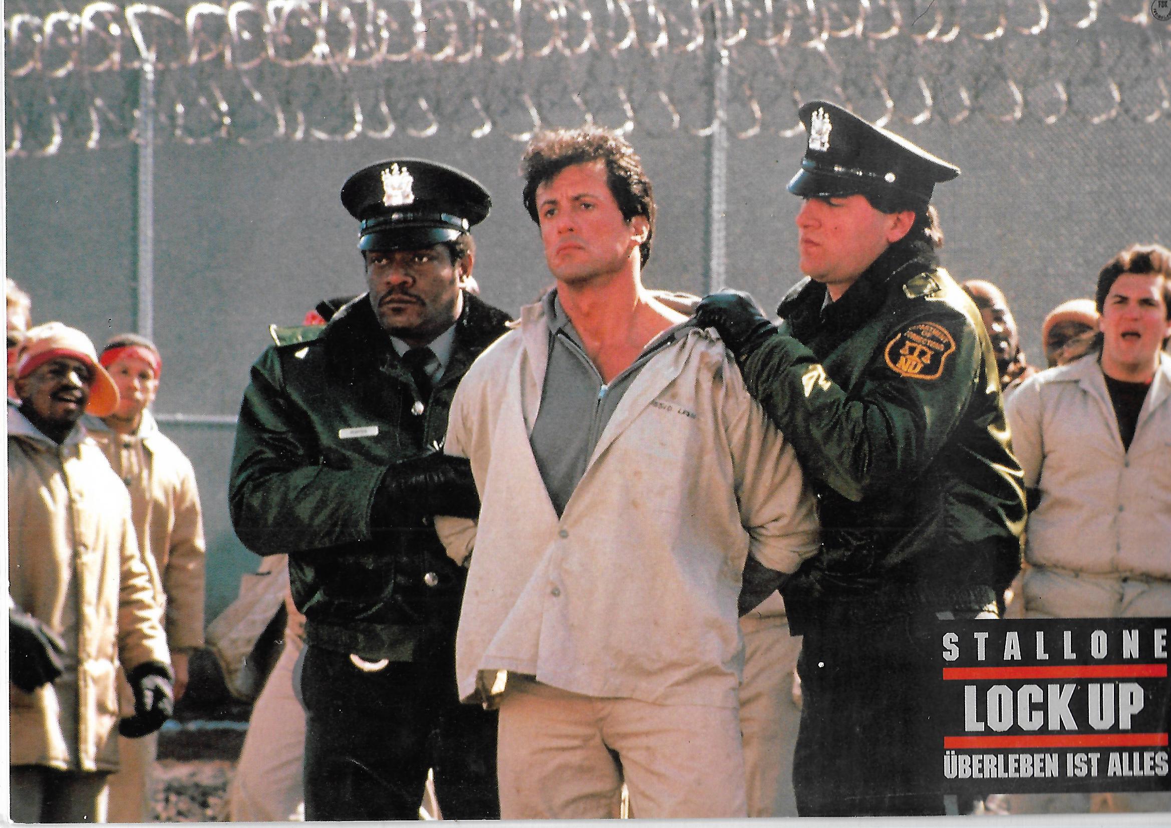 Foto Aushangfoto Sylvester Stallone Lock up Überleben ist alles 30 x 22 cm Film 1990 laminiert