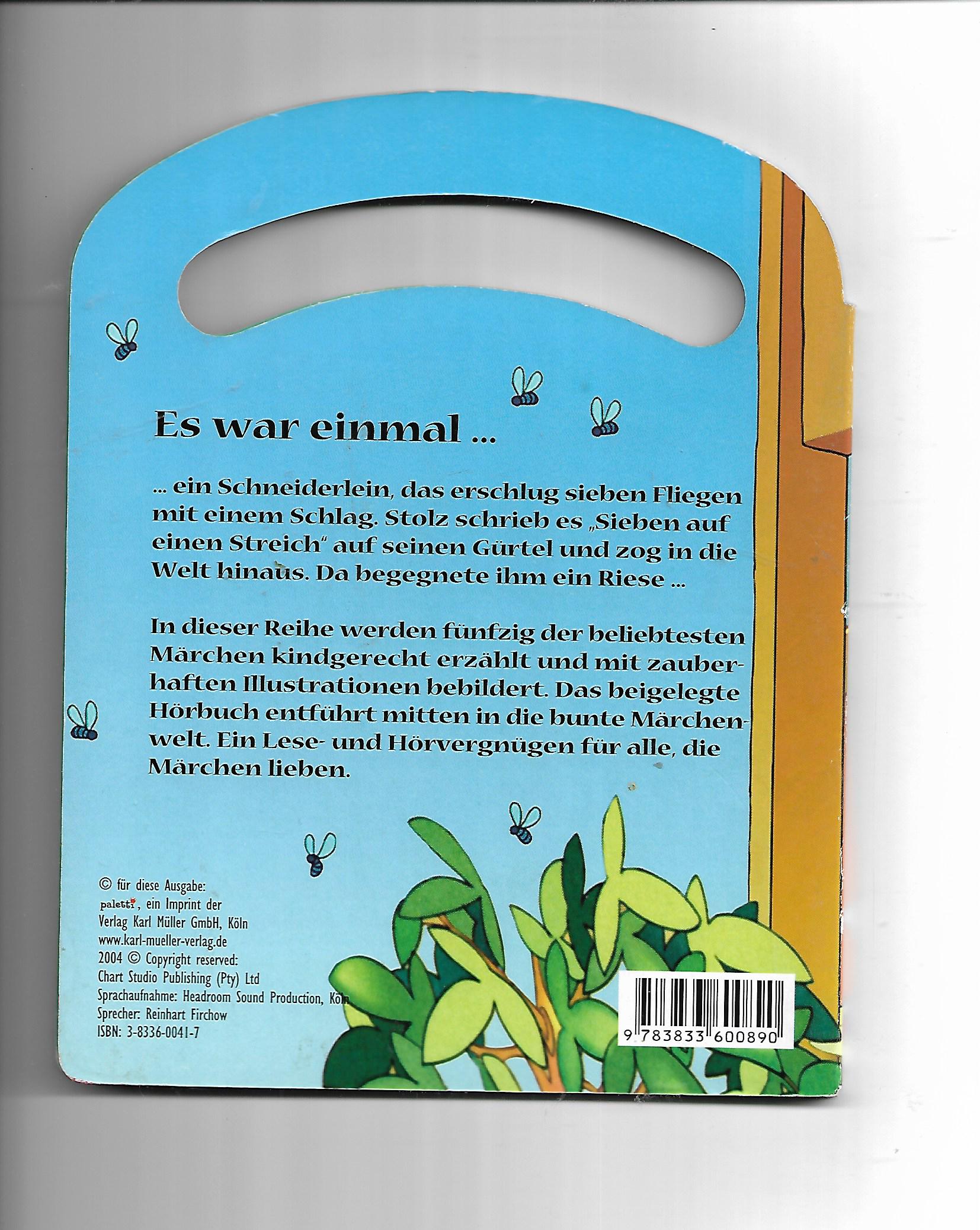 Kinderbuch + CD Das tapfere Schneiderlein mit Märchenquiz + Hörbuch auf CD Paletti Karl Müller Verlag 2004