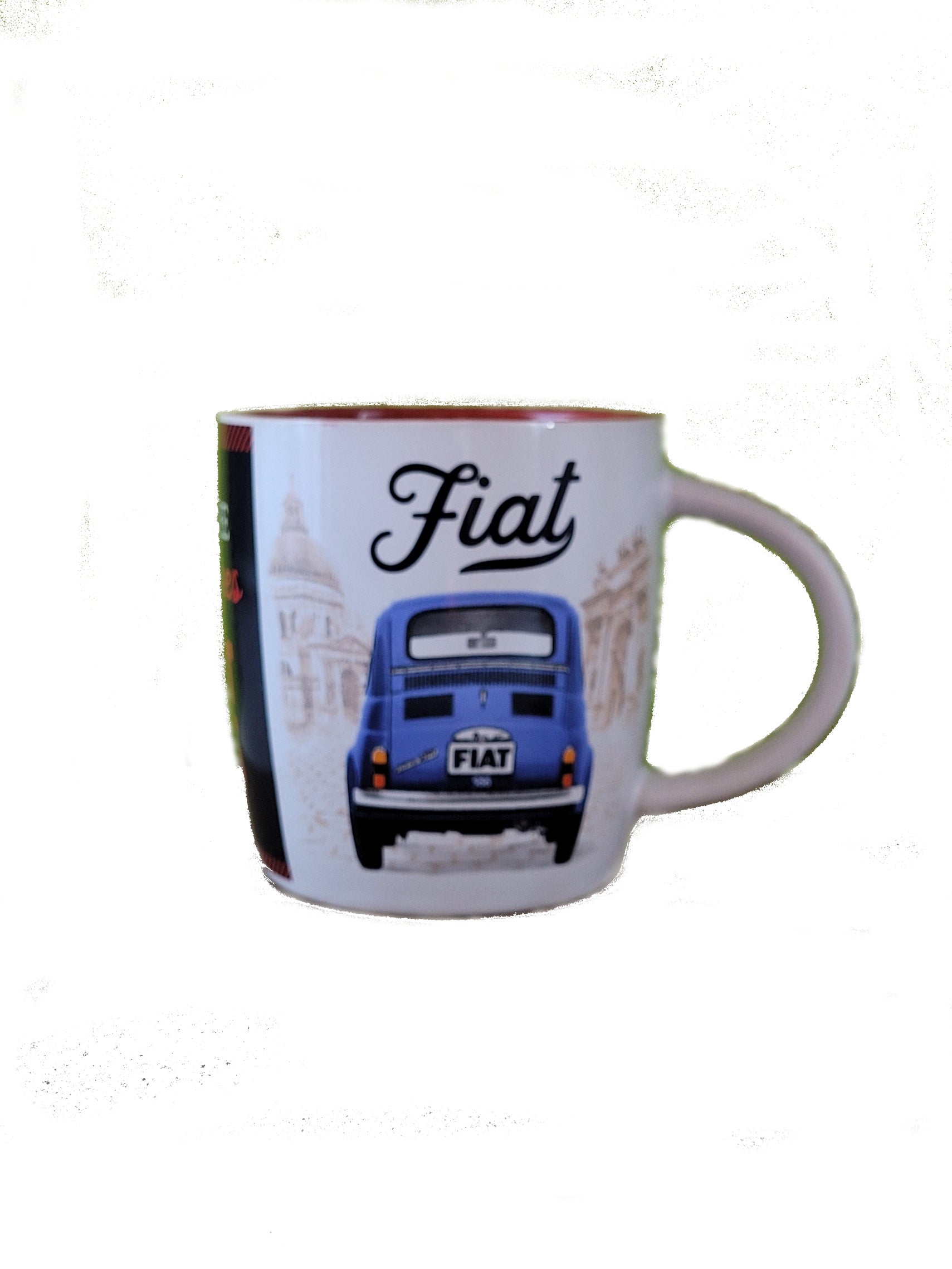 Tasse FIAT 500 - Enjoy the good Times (Nostalgic Art) blauer fiat 500 Hintergrund typische italenische Architektur, enjoy the good times