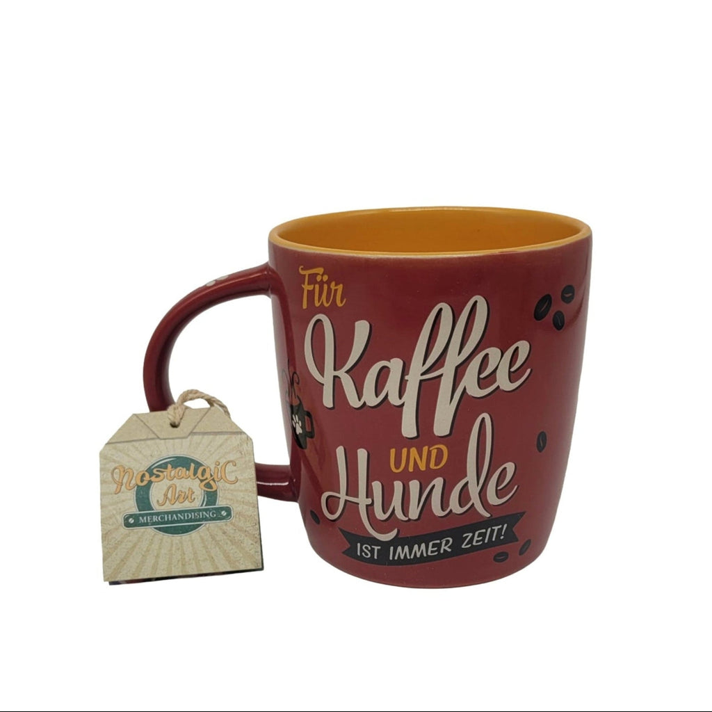 Tasse Für Kaffee und Hunde ist immer Zeit (Nostalgic Art)