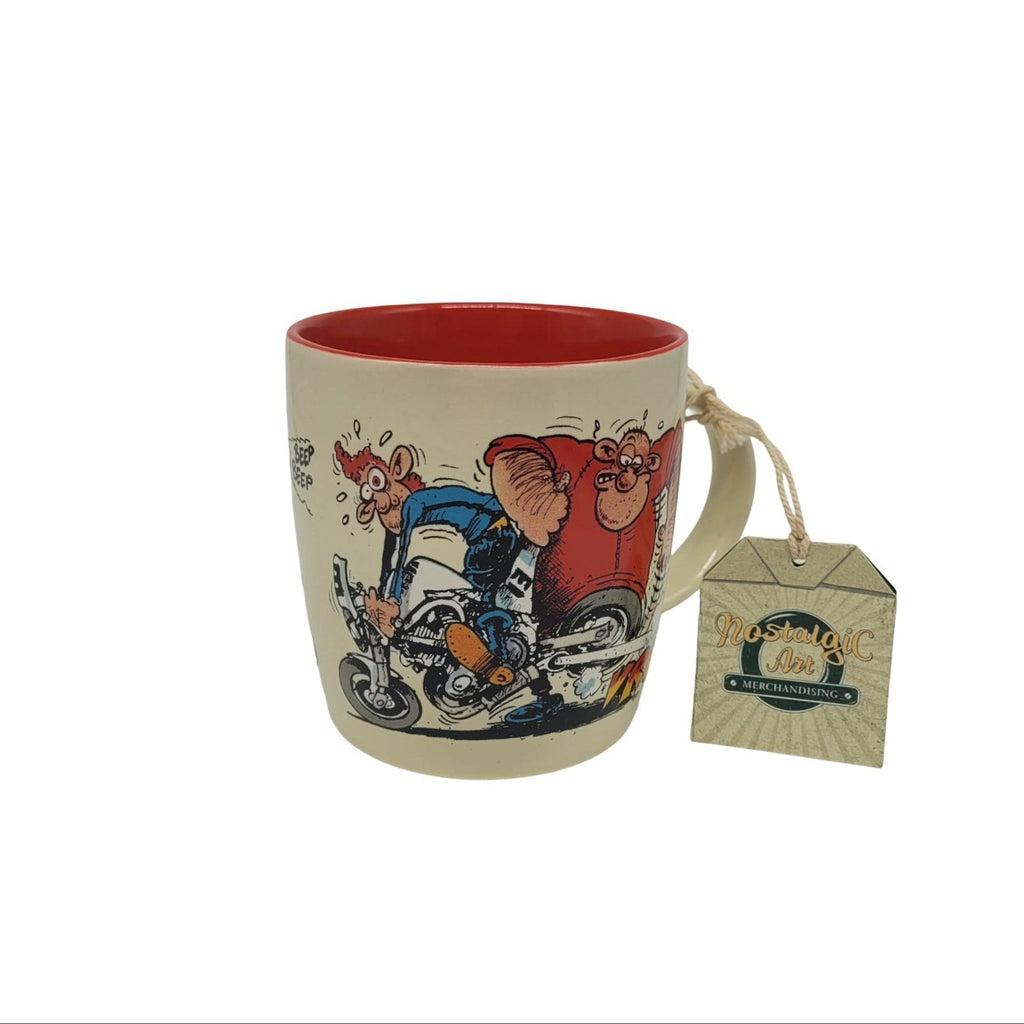 Tasse MOTOmania - Kick-Start your Day (Nostalgic Art) Cartoon-Motiv witzig