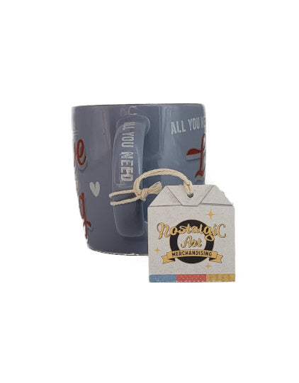 Tasse Kaffeebecher All you need is Love and a Dog stabile Keramiktasse mit tollem Motiv von Nostalgic Art  schöner Kontrast Innen-/Außenseite  angenehme Größe ca 330 ml Fassungsvermögen Maße:8,50 x 8,50 x 9 cm (Länge / Breite / Höhe) lässt sich super greifen, angenehm in der Handhabung, angenehme Füllmenge