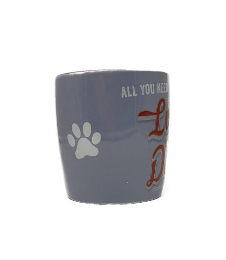 Tasse Kaffeebecher All you need is Love and a stabile Keramiktasse mit tollem Motiv von Nostalgic Art  schöner Kontrast Innen-/Außenseite  angenehme Größe ca 330 ml Fassungsvermögen Maße:8,50 x 8,50 x 9 cm (Länge / Breite / Höhe) lässt sich super greifen, angenehm in der Handhabung, angenehme FüllmengeDog