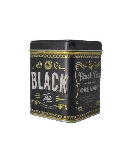 Teedose mit Scharnierdeckel Motiv Black Tea - Intense Flavour 100 g (Nostalgic Art)