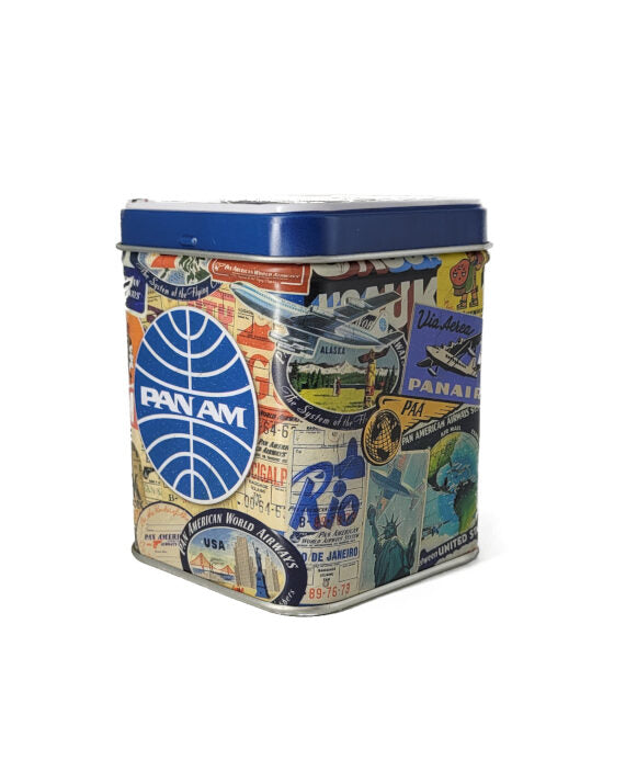 Teedose mit Scharnierdeckel Motiv Pan Am - Travel Collage 100 g (Nostalgic Art)