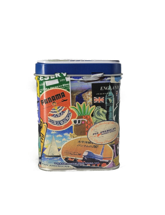 Teedose mit Scharnierdeckel Motiv Pan Am - Travel Collage 100 g (Nostalgic Art)