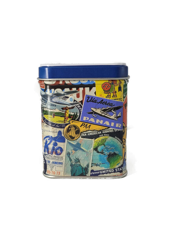 Teedose mit Scharnierdeckel Motiv Pan Am - Travel Collage 100 g (Nostalgic Art)