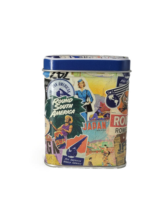 Teedose mit Scharnierdeckel Motiv Pan Am - Travel Collage 100 g (Nostalgic Art)