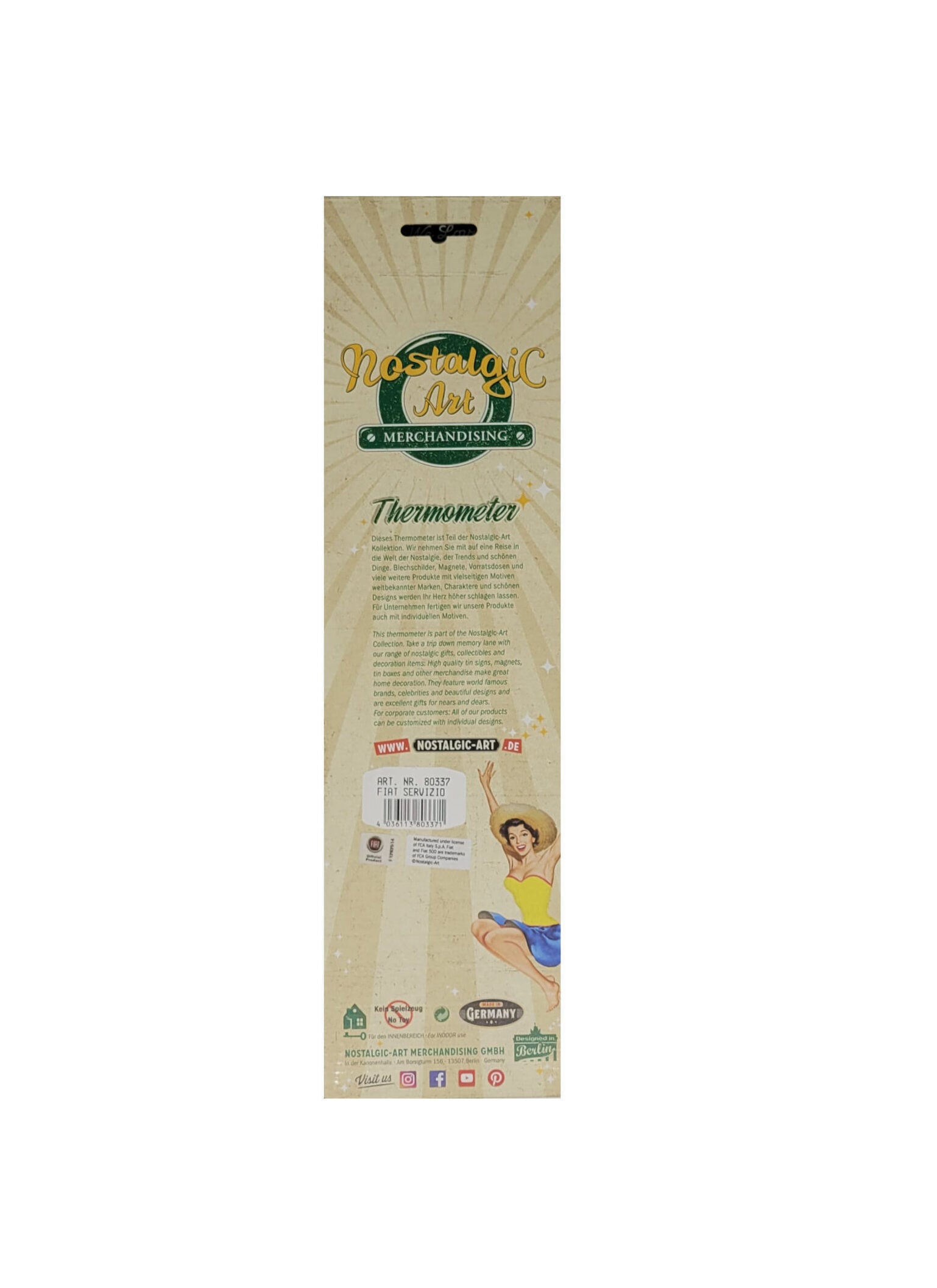 Thermometer Fiat Servizio (Nostalgic Art)