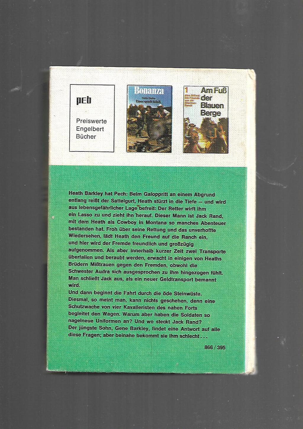 Fernseh-Nostalgie  Big Valley Charles Heckelmann Engelbert-Verlag 1970