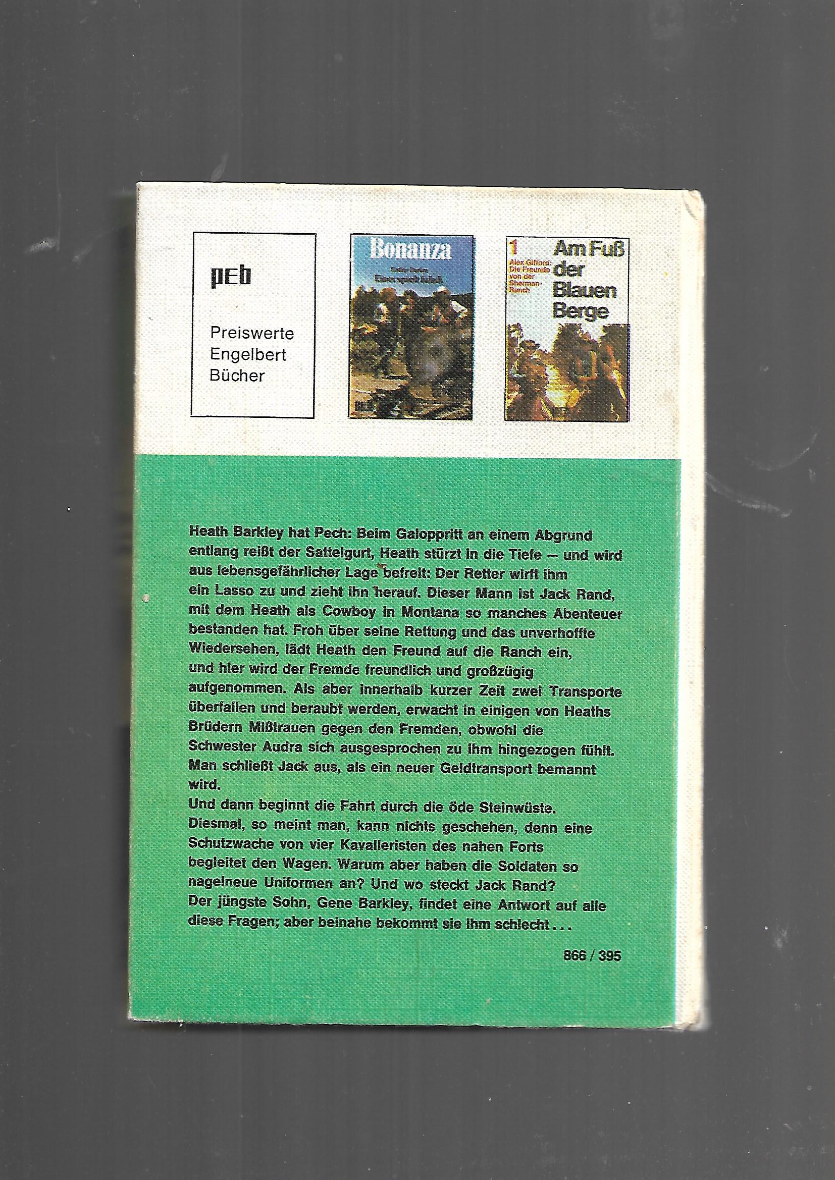 Fernseh-Nostalgie  Big Valley Charles Heckelmann Engelbert-Verlag 1970