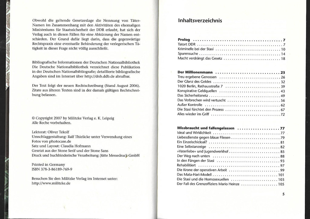 Sachbuch Klaus Behling Jan Eik Vertuschte Verbrechen Kriminalität in der Stasi Militzke Verlag