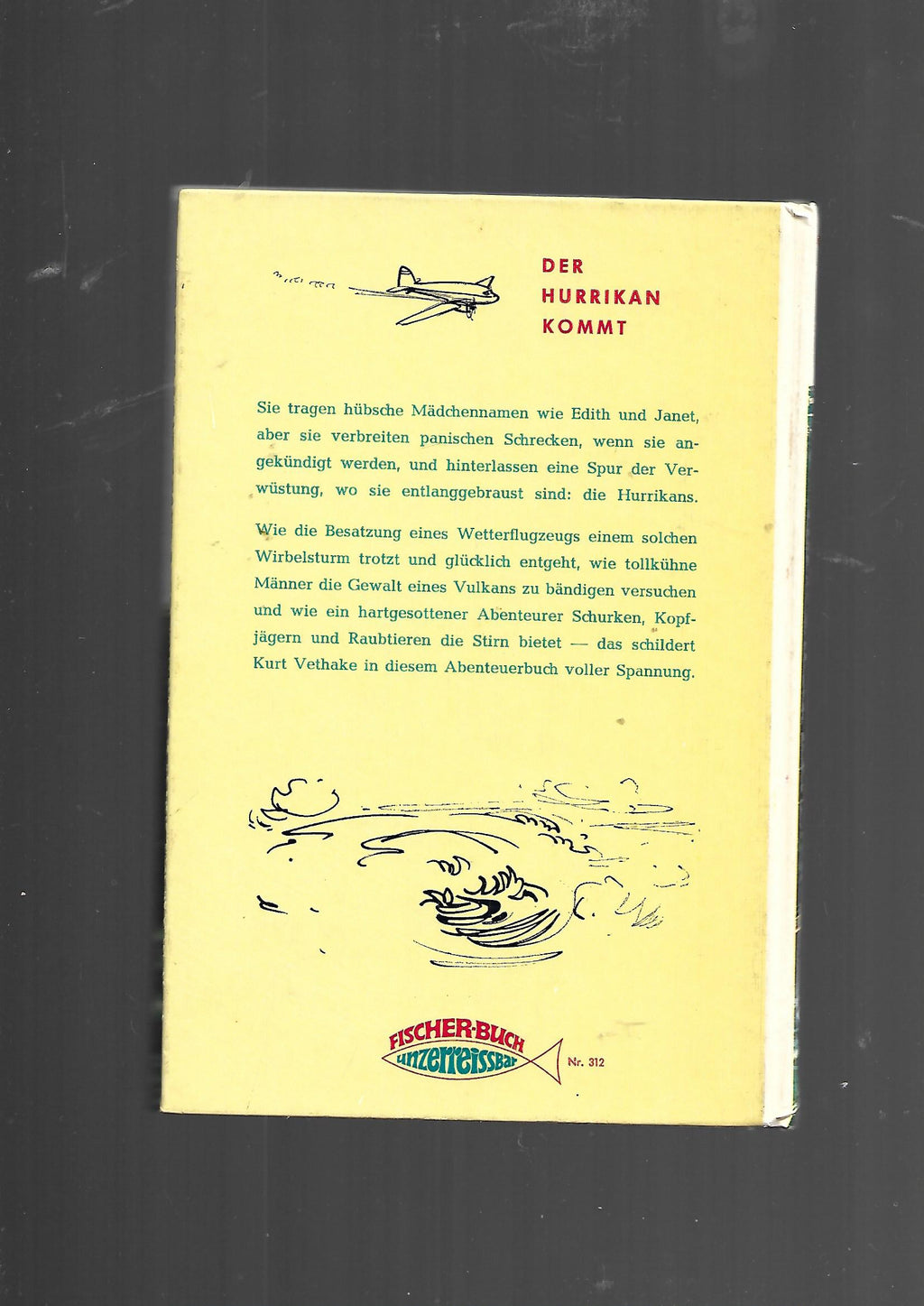 Jugendbuch GJB Kurt Vethake Der Hurrikan kommt Fischer 1968