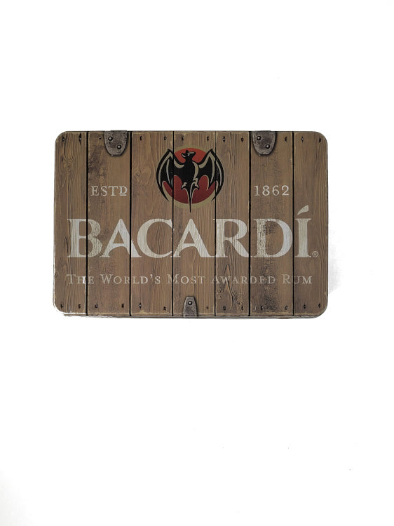Vorratsdose Blechdose flach Bacardi - Wood Barrel Logo 2,5 L (Nostalgic Art)