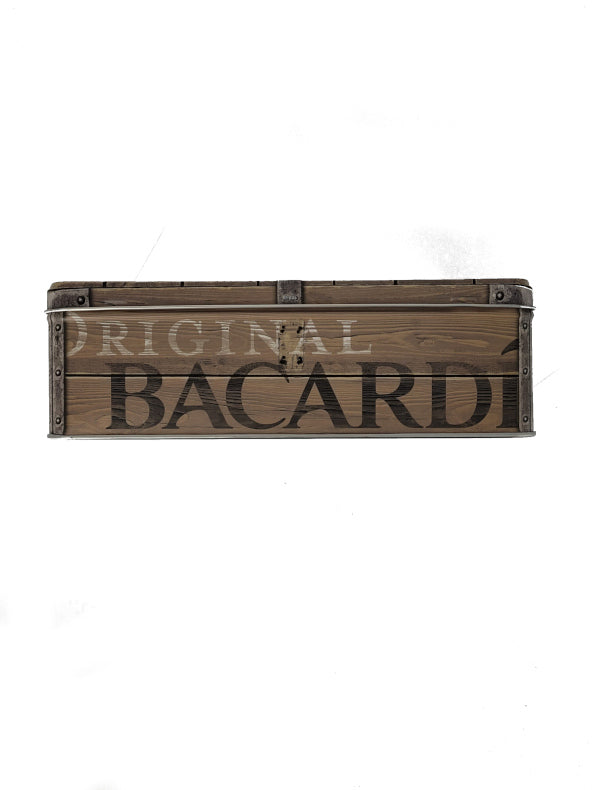 Vorratsdose Blechdose flach Bacardi - Wood Barrel Logo 2,5 L (Nostalgic Art)