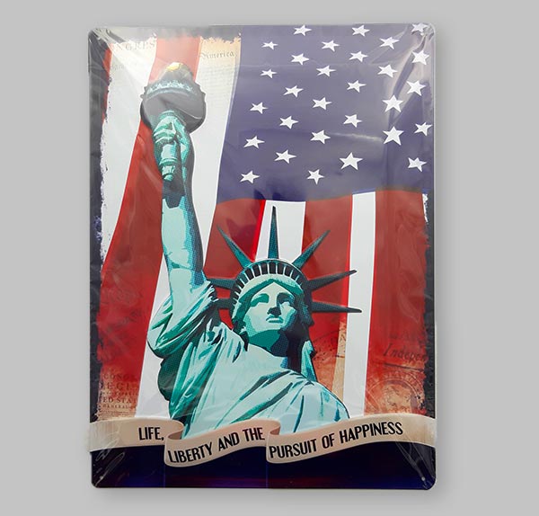 Blechschild Statue of Liberty - Life, Liberty an the... (30 x 40 cm) (Nostalgic Art)