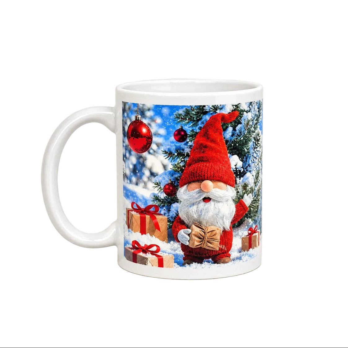 Tasse Weihnachtswichtel im Verschneiten Winterwald (325 ml)