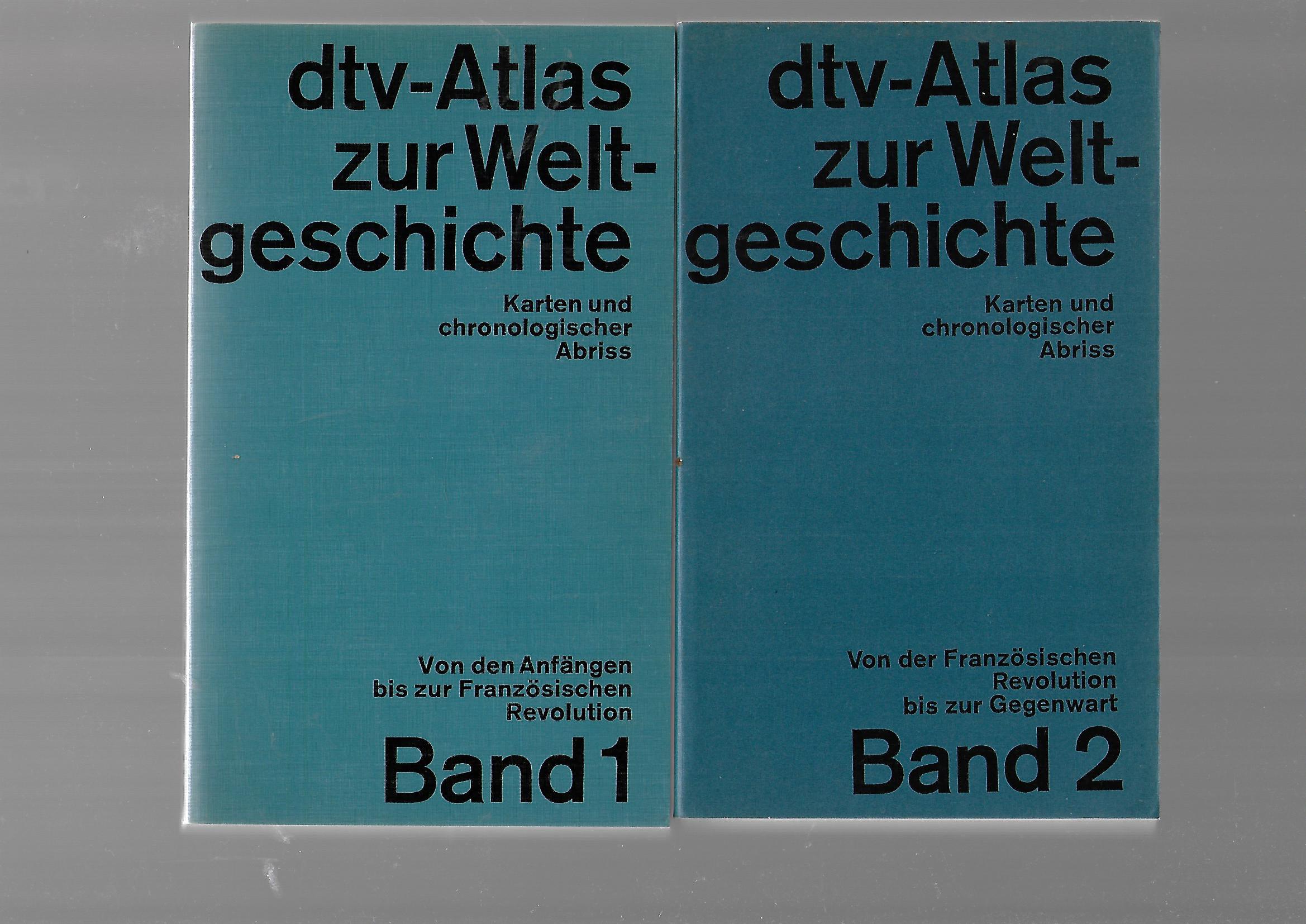 „dtv‑Atlas zur Weltgeschichte Band 1 & 2, 9. Auflage 1973, Taschenbücher“