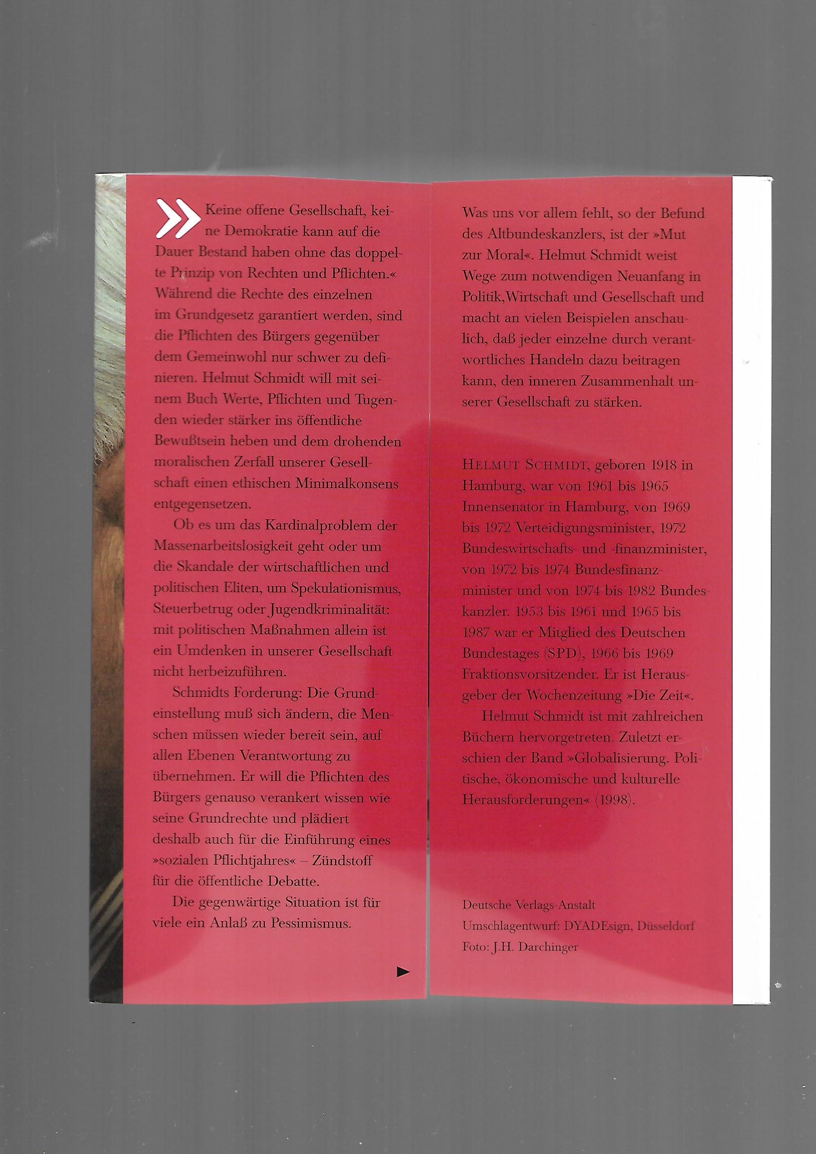 Zeitgeschichte Helmut Schmidt Auf der Suche nach einer öffentlichen Moral DVA 1998