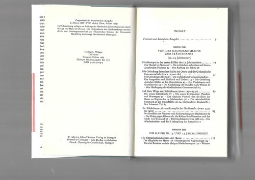 Alte Geschichte Philippe Dollinger Die Hanse Kröner Verlag 1989 4. Auflage