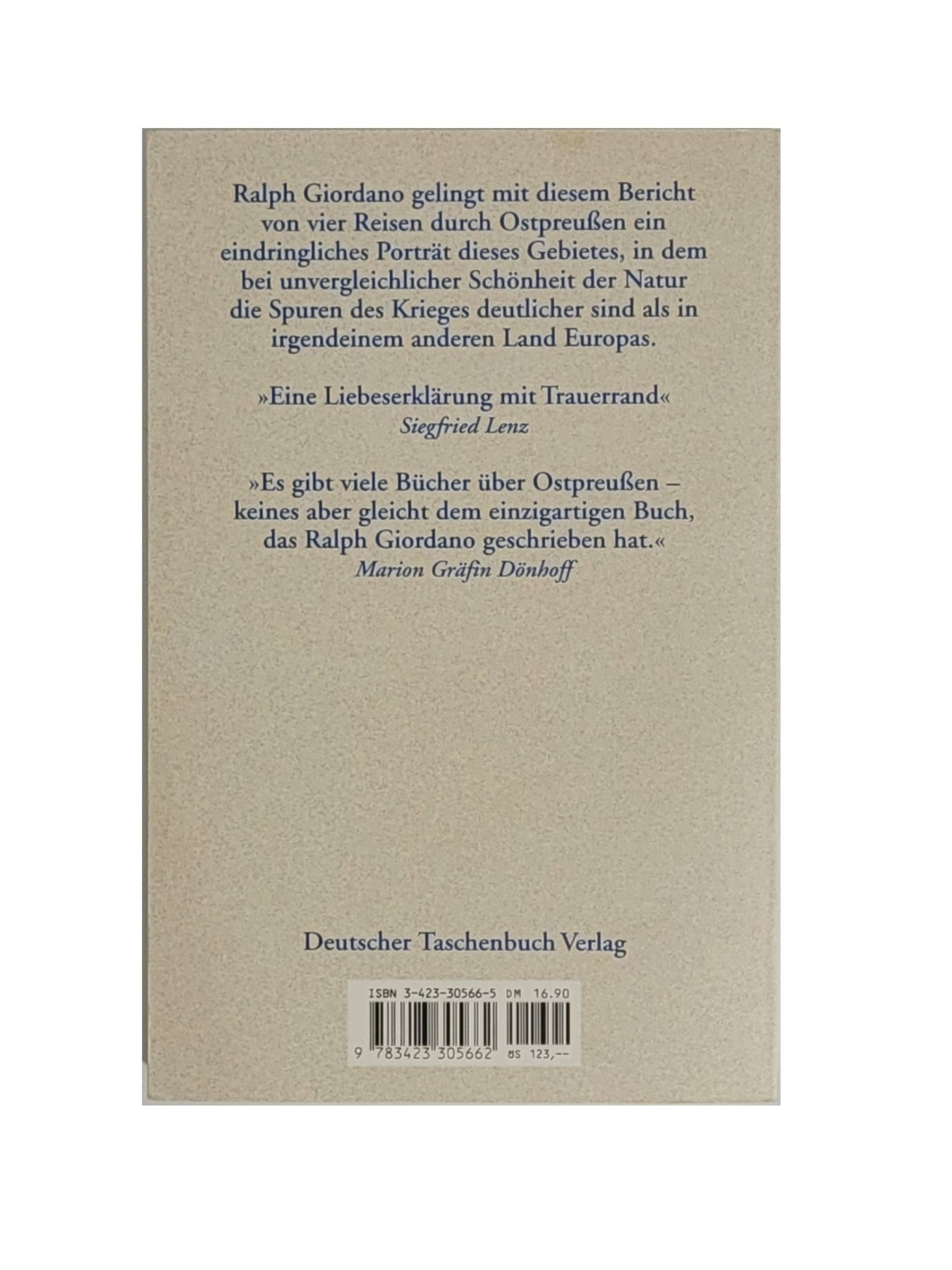 Zeitgeschichte Ralph Giordano - Ostpreußen ade - dtv 1998