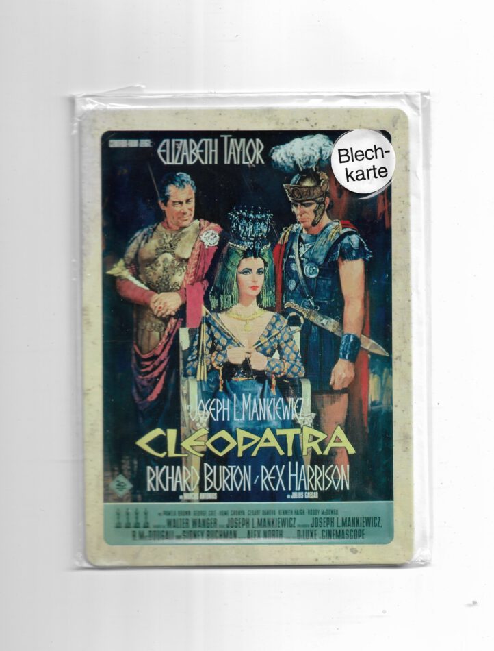 Filmstars Blechpostkarte Elizabeth Taylor "Cleopatra"