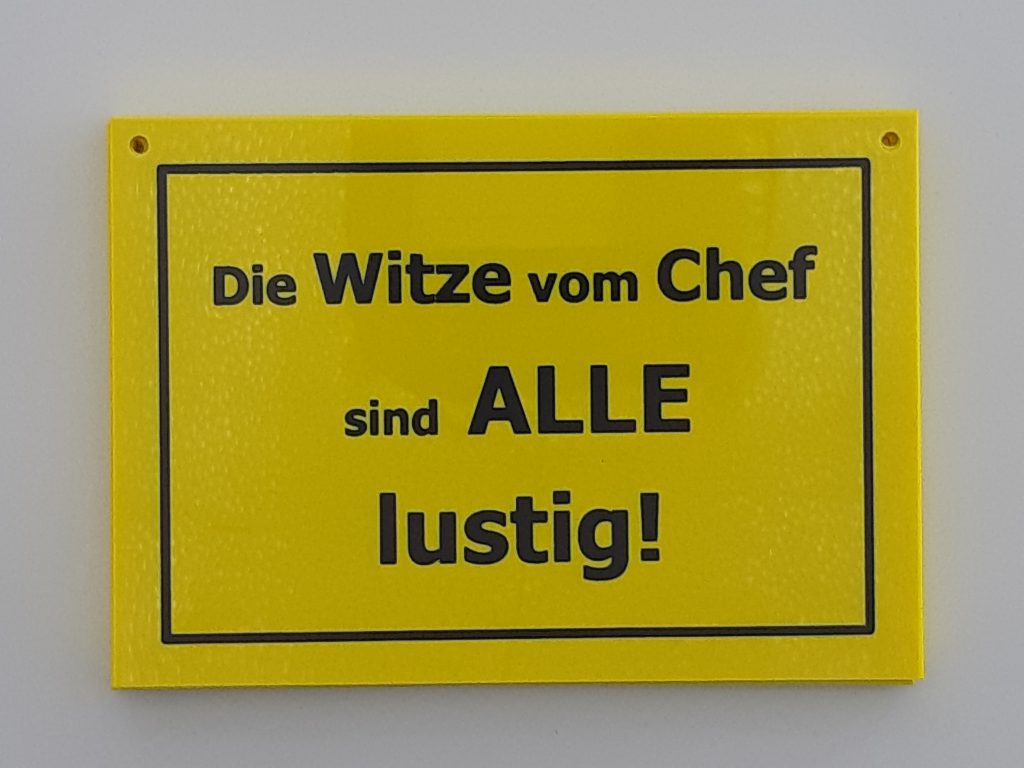 Verbotene Schilder Witze vom Chef Nostalgie Magie