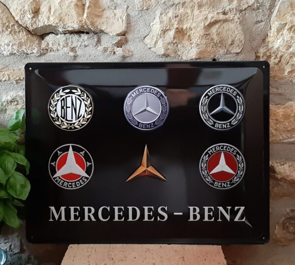 Blechschild Mercedes-Benz - Logo Evolution (30 x 40 cm) (Nostalgic Art) – Bild 2