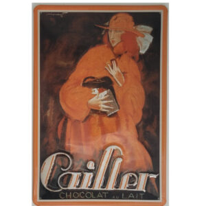 Blechschild Cailler - Chocolat Au Lait - Dame (20 x 30 cm)