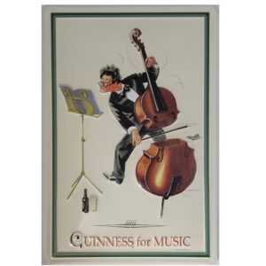 Blechschild Guinness - For Music Kontrabass-Spieler (20 x 30 cm)