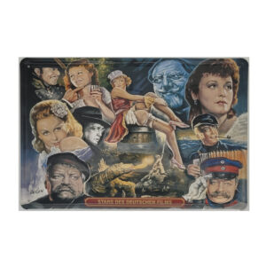Blechschild Stars des deutschen Films - Rühmann, Dietrich, George u.a. (20 x 30 cm)