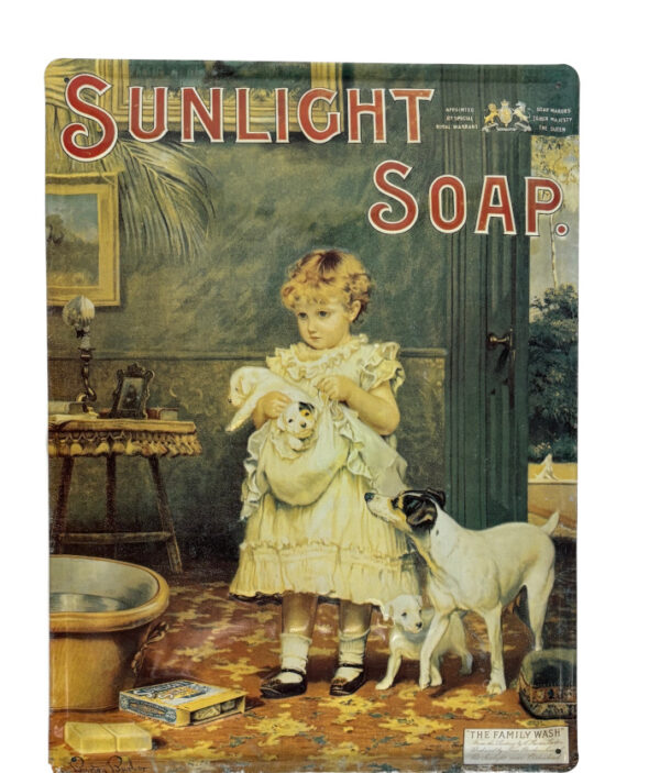 Blechschild Sunlight Soap - The Family wash (29 x 39 cm)