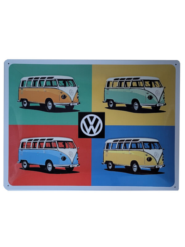 Blechschild VW Volkswagen - Bulli Pop Art (30 x 40 cm) (Nostalgic Art)