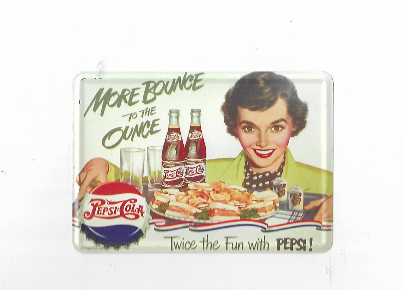 Blechpostkarte Pepsi-Cola more bounce to the ounce