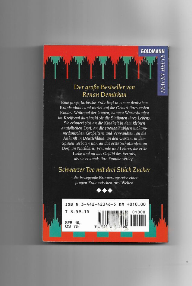 Belletristik Schwarzer Tee mit 3 Stück Zucker von Renan Demirkan Goldmann 1993 – Bild 2