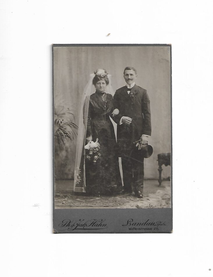 Foto Atelier Jak. Hahn Landau Brautpaar -alt