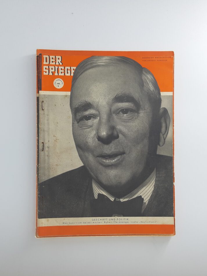 Zeitschrift Der Spiegel vom 27.01.1954 Nr. 5 Robert Pferdmenges Original Lesezirkel-Ausgabe