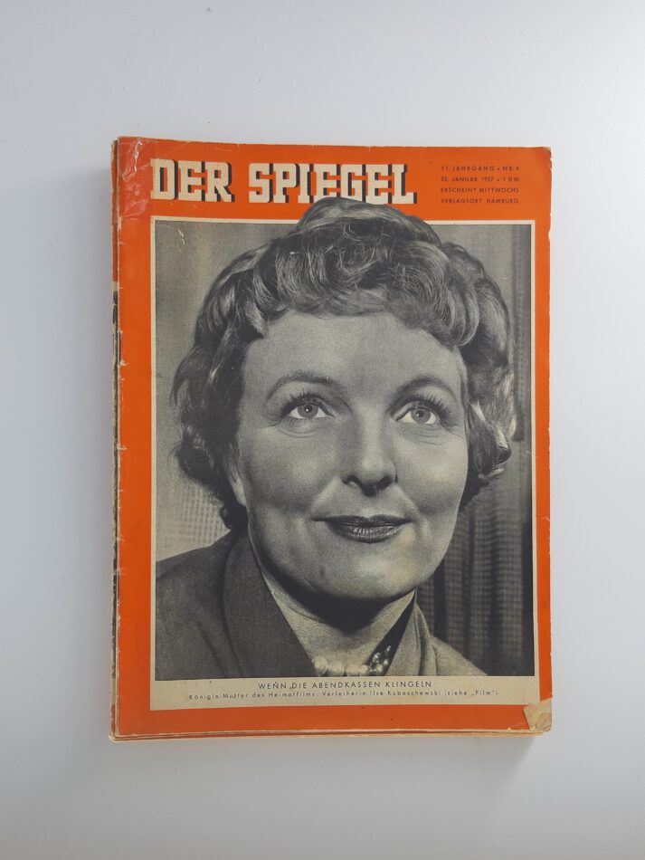 Zeitschrift Der Spiegel vom 23.01.1957 Nr. 31 Ilse Kubaschewski Original